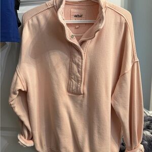 Aerie Blush Button-Up Pullover